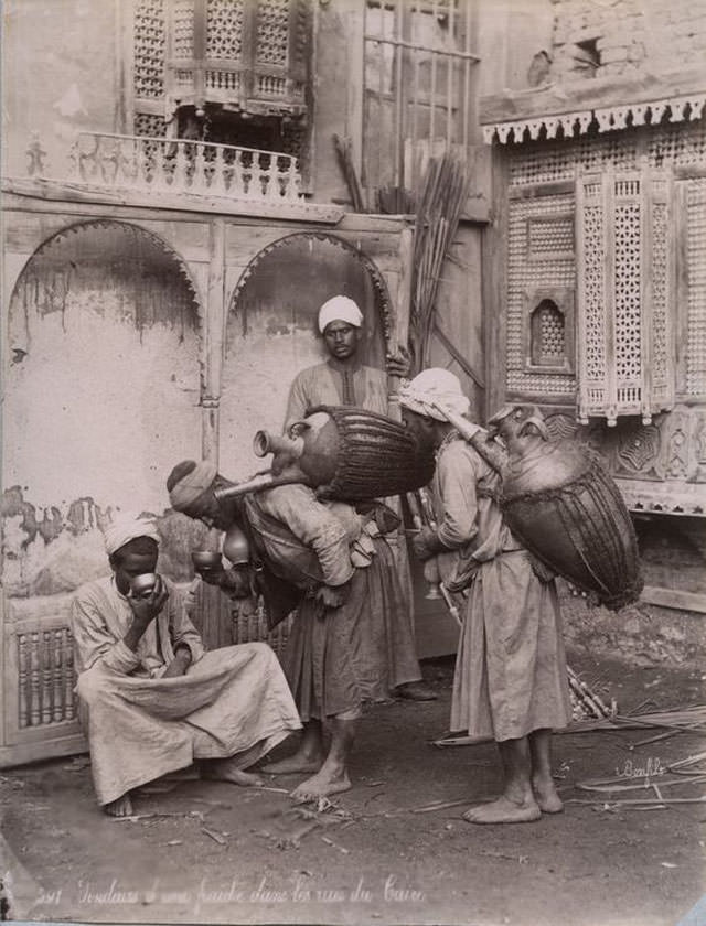 Water carriers, Cairo, Egypt, 1880s