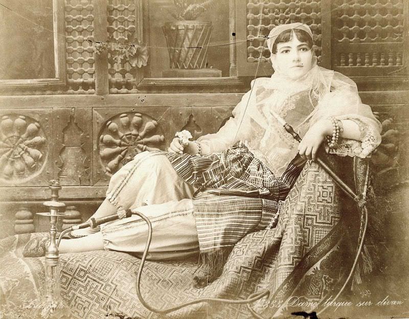Turkish woman on couch