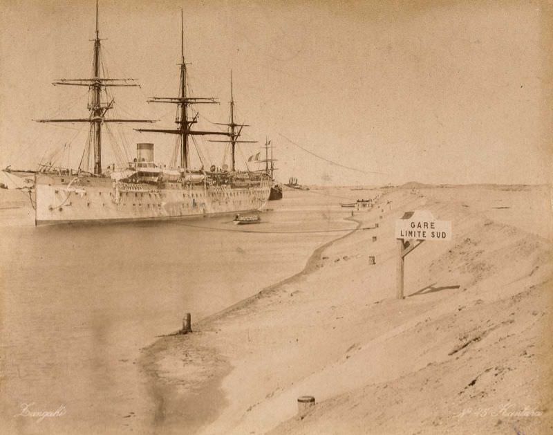 A ship in the Suez Canal