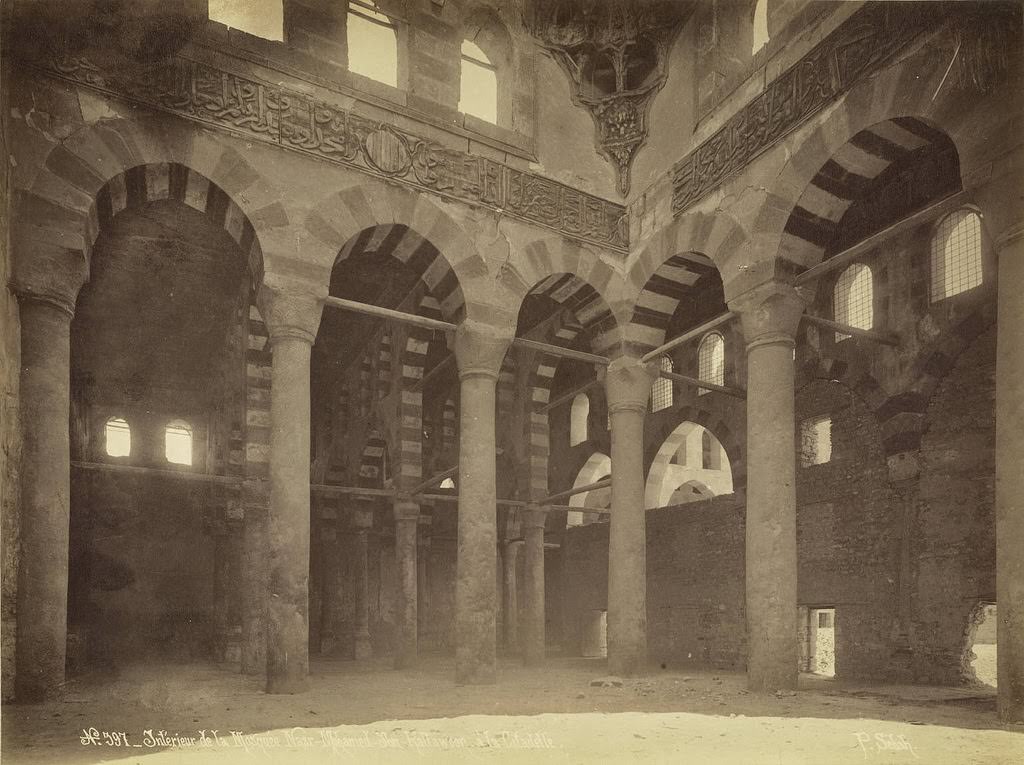 Cairo Citadel. Interior of the Al-Nasir Muhammad ibn Qala'un (or Qalawun) Mosque, 1865.