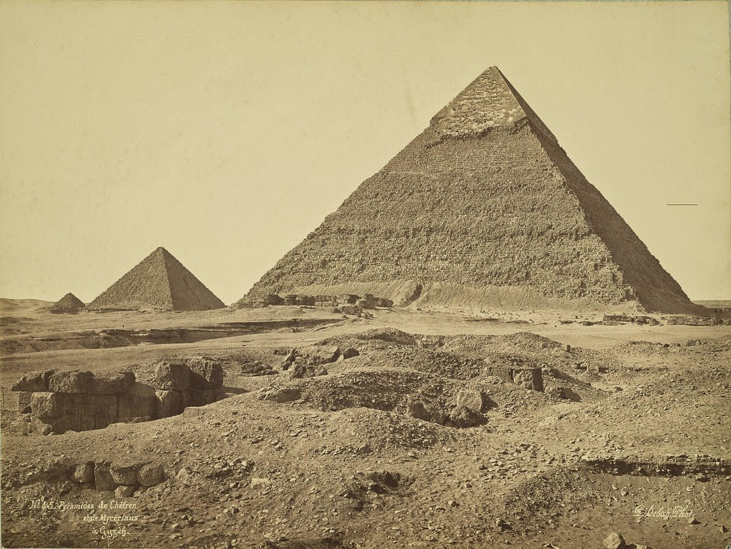 Giza. Pyramids of Khafre and Menkaure (Chefren and Mykerinus), 1865
