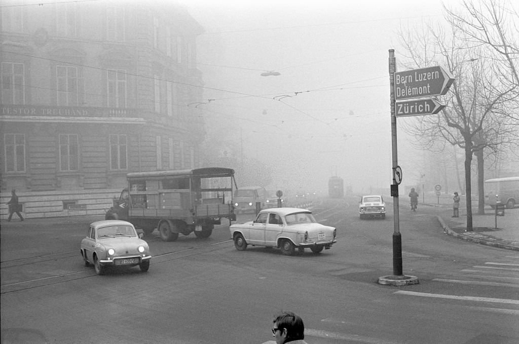 Fog in Basle, january 1970