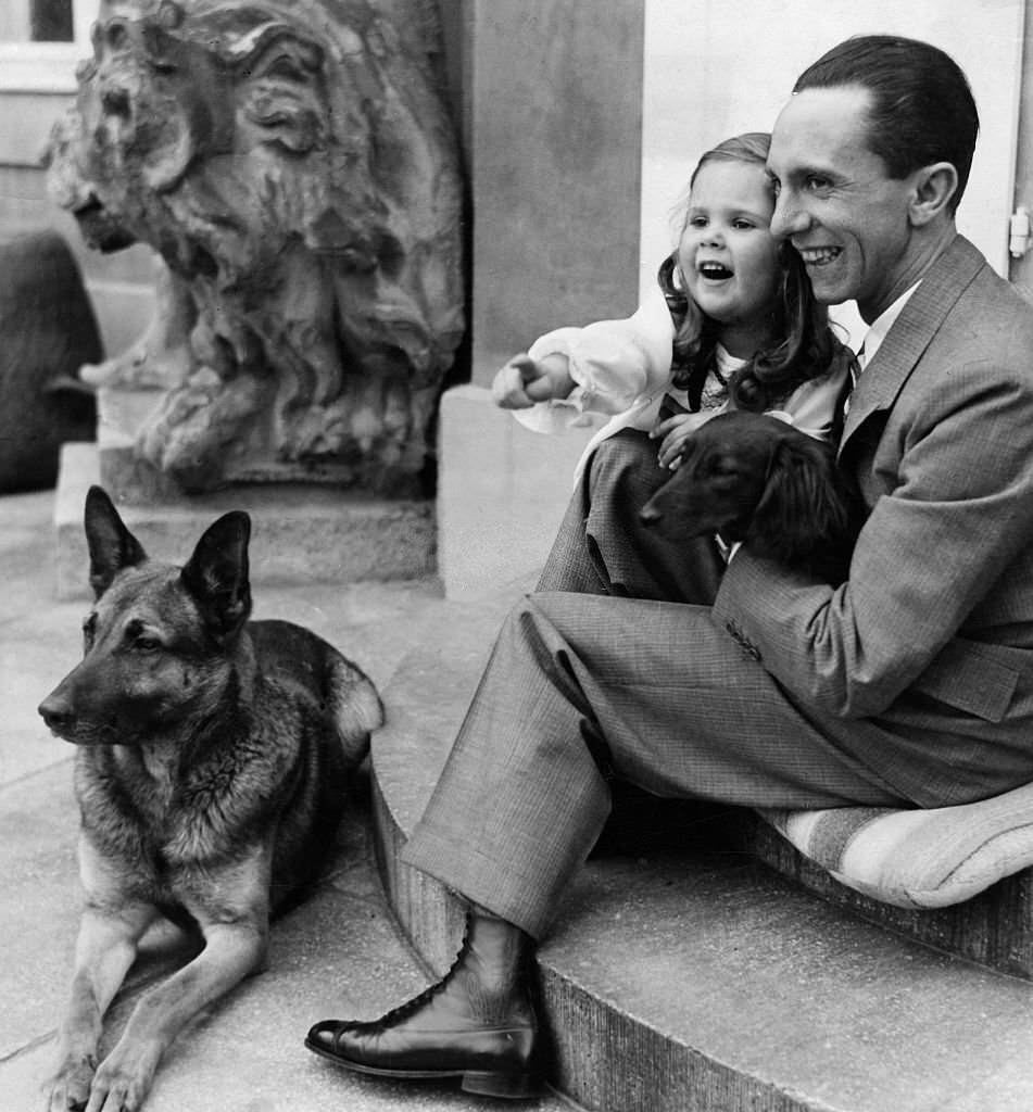 Joseph Goebbels with his daughter Helga, 1937