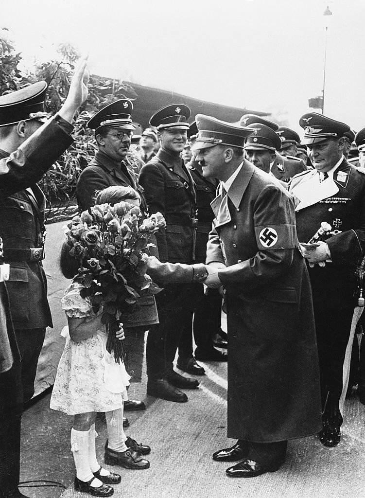 Children Presenting Roses to Adolf Hitler