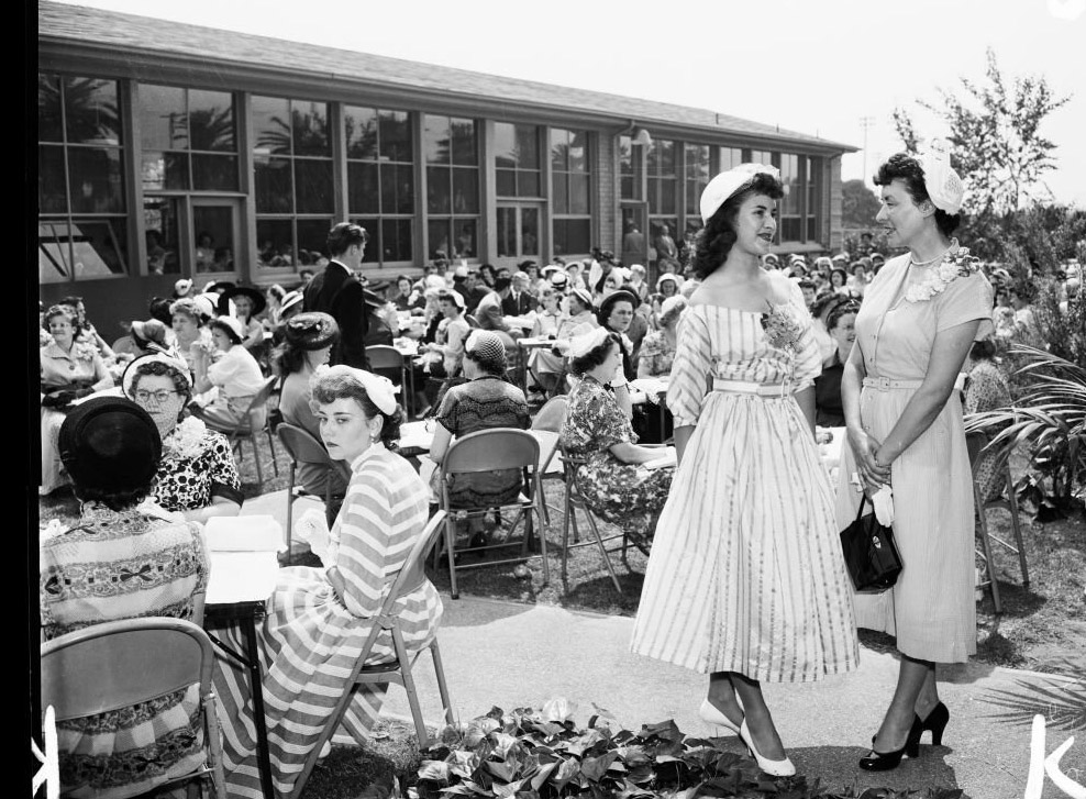 Covina High School senior mother's tea, 1952.