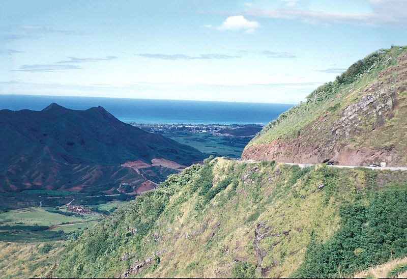 View from Nuuanu Pali Lookout towards Kailua, Oahu