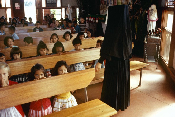 Young Catholics at St. Catherine's Church on Kauai, 1959