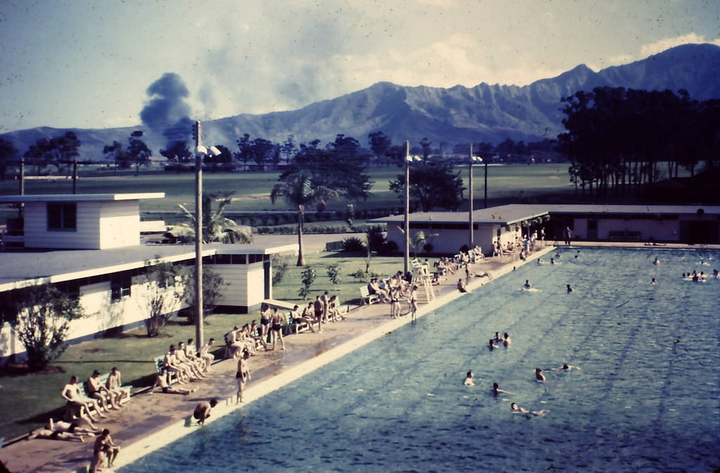 Schofield Barracks Pool, Oahu, Hawaii, 1945