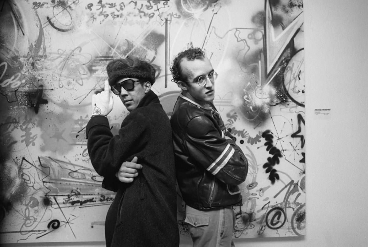 Futura and Keith Haring at the Fun gallery