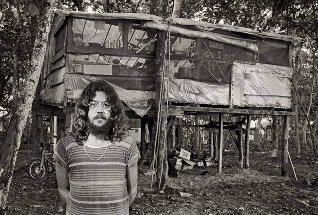 Roberto in front of Sharon and Karma’s House