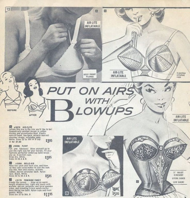 Blow Up to Be the Size You Want: The Inflatable Bra from the 1950s and 1960s