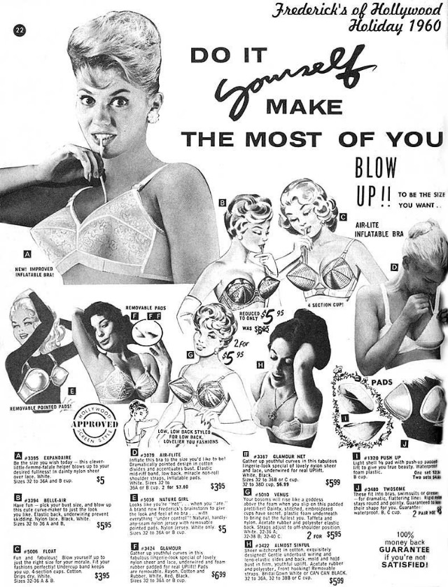 Blow Up to Be the Size You Want: The Inflatable Bra from the 1950s and 1960s