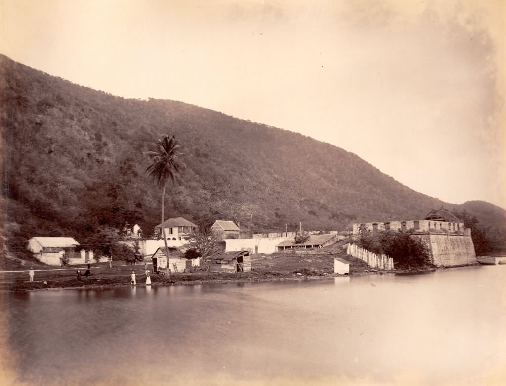 Ruins of an old Spanish fort, Kingston, Jamaica, 1891.