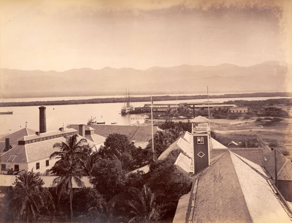 Port Royal - looking to Kingston, 1891