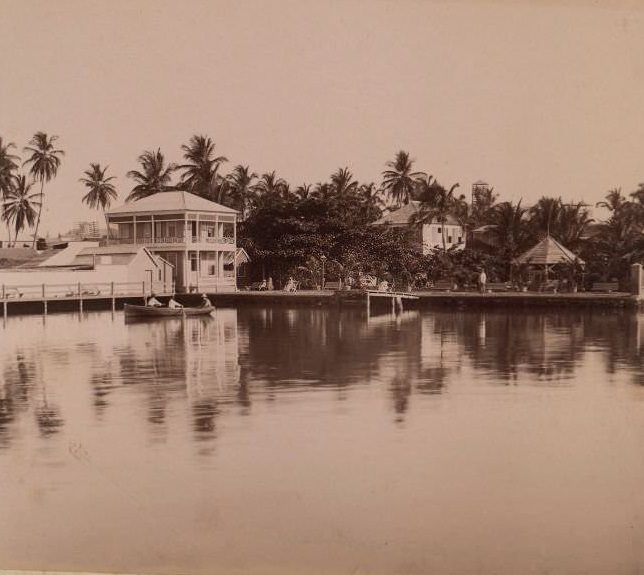 Calm sea view with deep reflections, 1870s