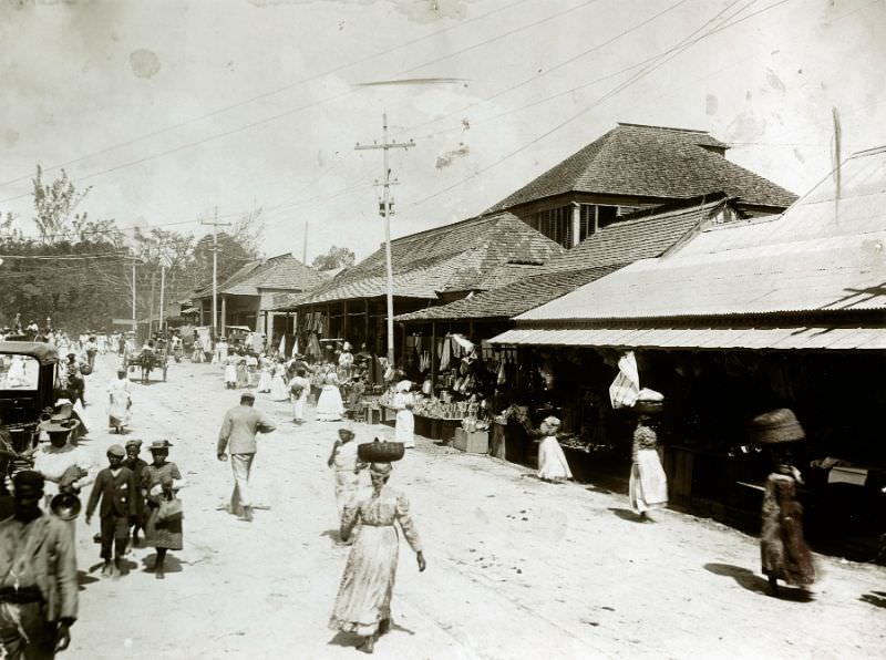 The market, Kingston, Jamaica, 1890