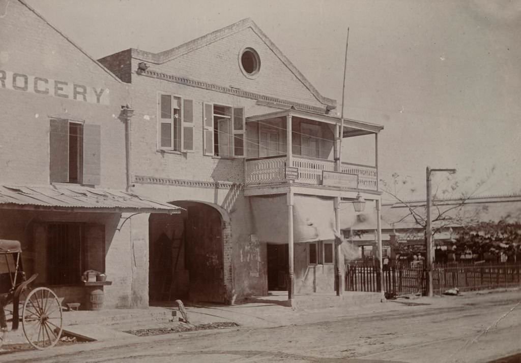 Building belonging to Jamaica Street Car Company, 1895