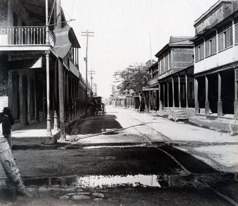 Harbour Street West, Kingston, Jamaica, 1890