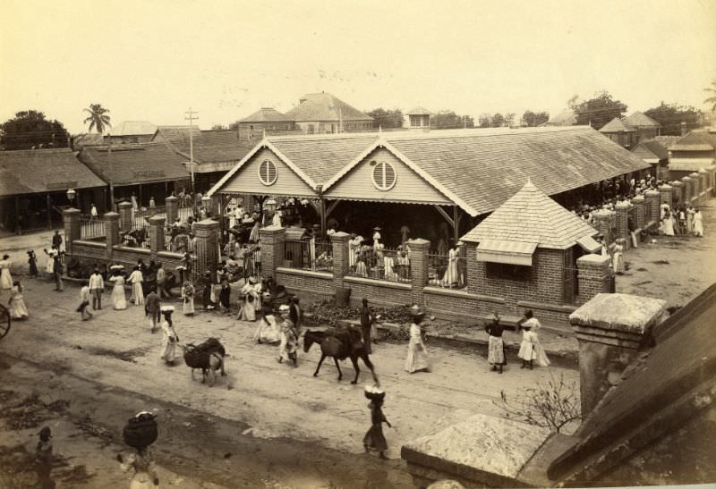 Jubilee Market, West Parade, Kingston, Jamaica, 1890