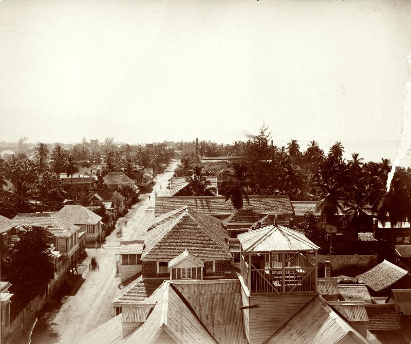 Kingston, looking east, Jamaica, 1890