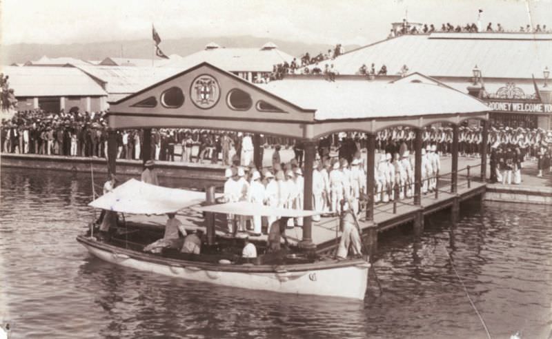 Arrival of Prince George at Kingston, Jamaica, 1891