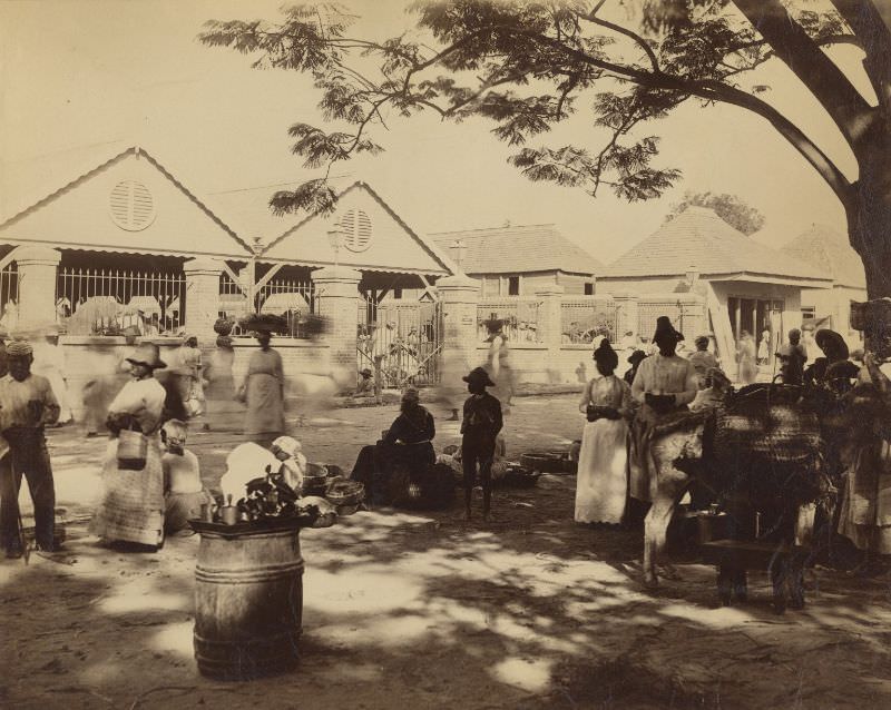 Kingston street scenes, Jamaica, 1891