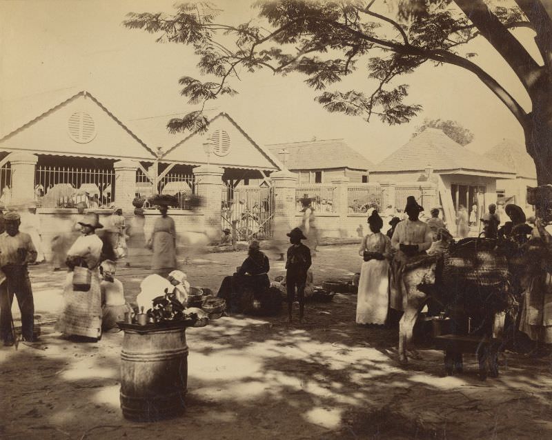 Kingston street scenes, Jamaica, 1891
