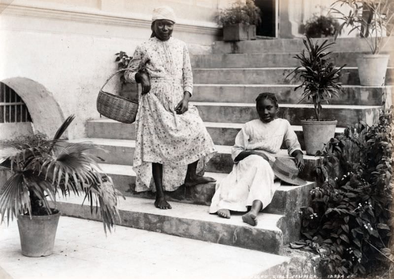 Negro girls, Kingston, Jamaica, 1891
