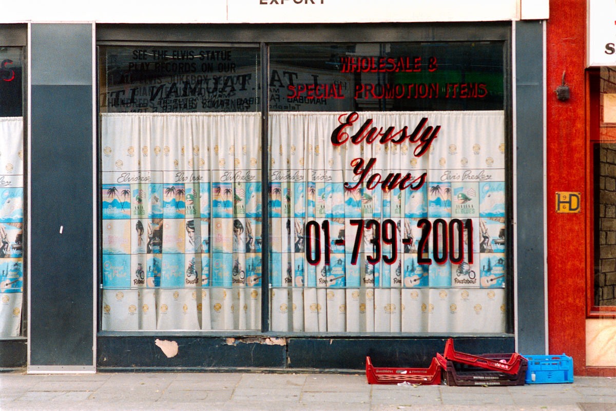 Elvisly Yours, Shoreditch High Street, Shoreditch, Hackney, 1986