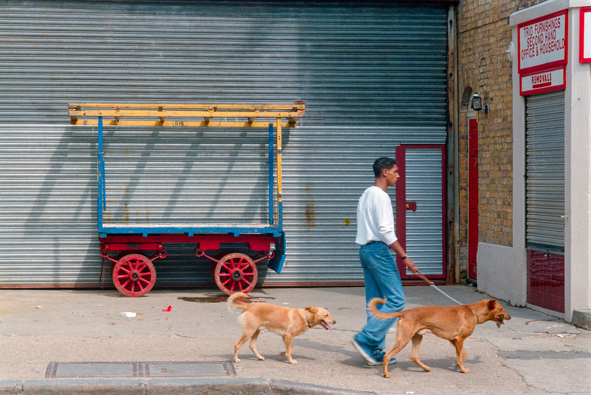 Market trolley, Hoxton Market, Hoxton Street, Hoxton, Hackney, 1986