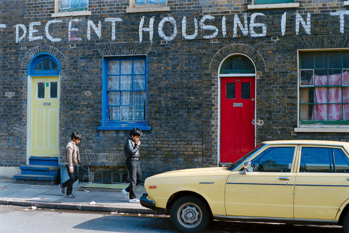 We Want Decent Housing in the E1 Area, Varden Street, Whitechapel, Tower Hamlets, 1986