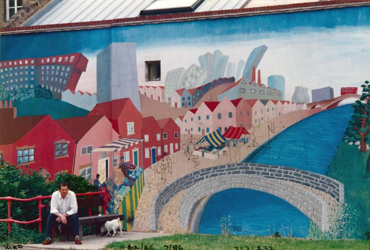 Mural, Wenlock Road, Hoxton, 1986