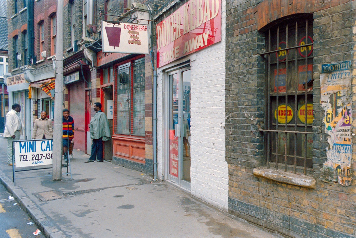 Shops, Spitalfields, Tower Hamlets, 1986