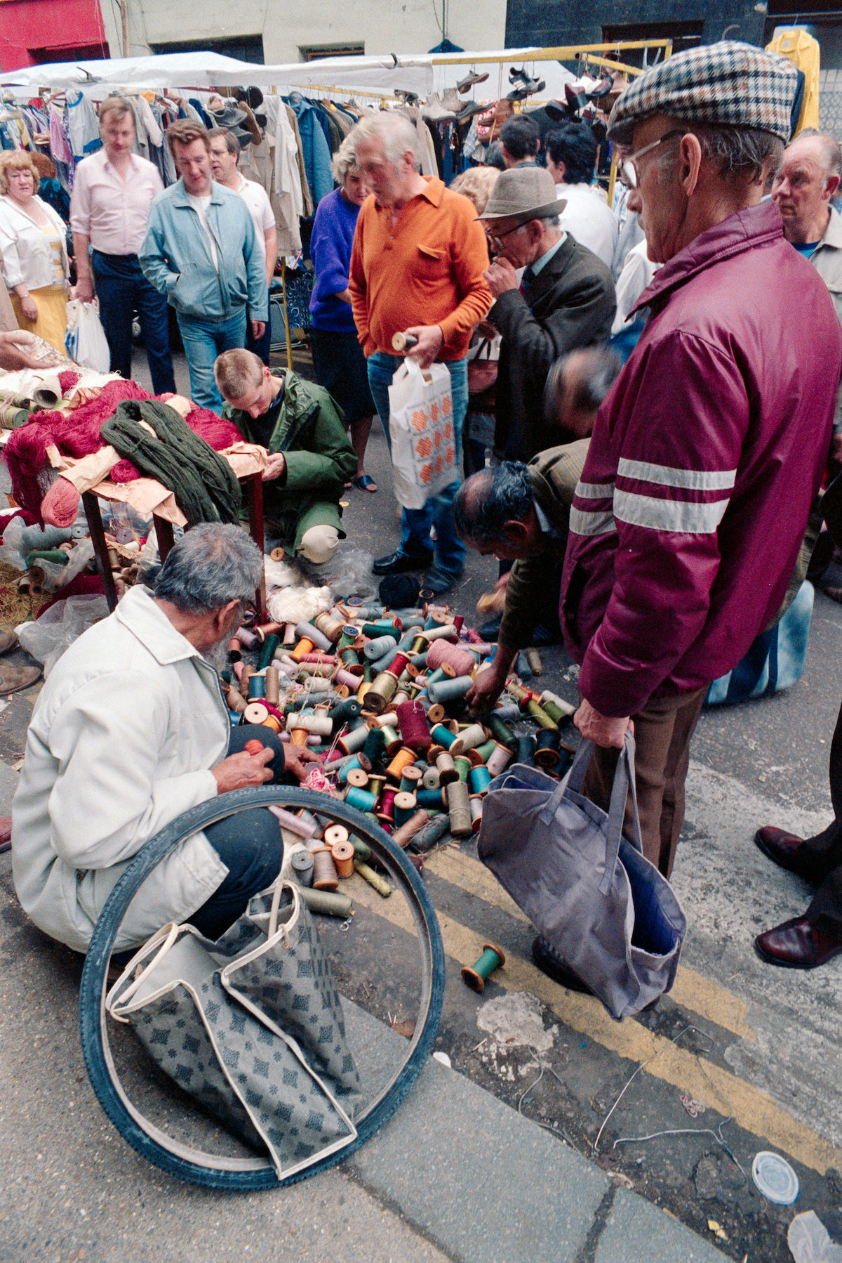 Market, Cheshire St, Spitalfields, Tower Hamlets, 1986