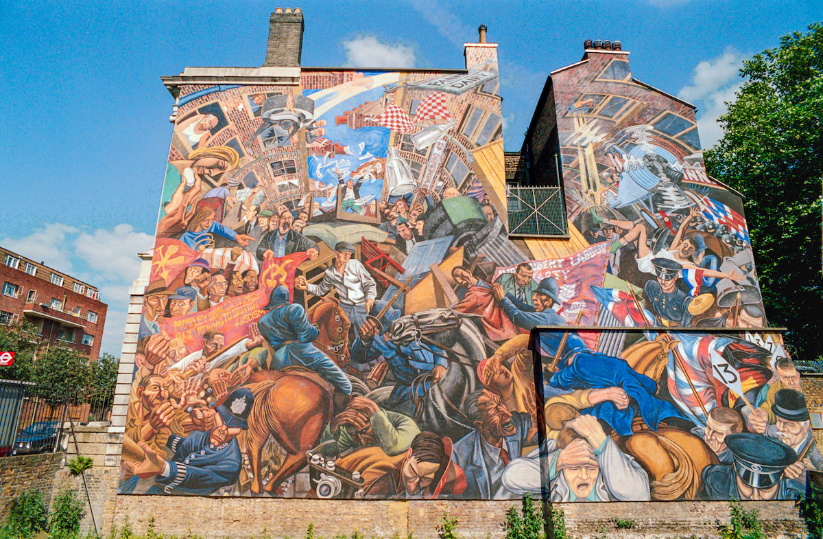 Cable St Mural, Cable St, Shadwell, Tower Hamlets, 1986