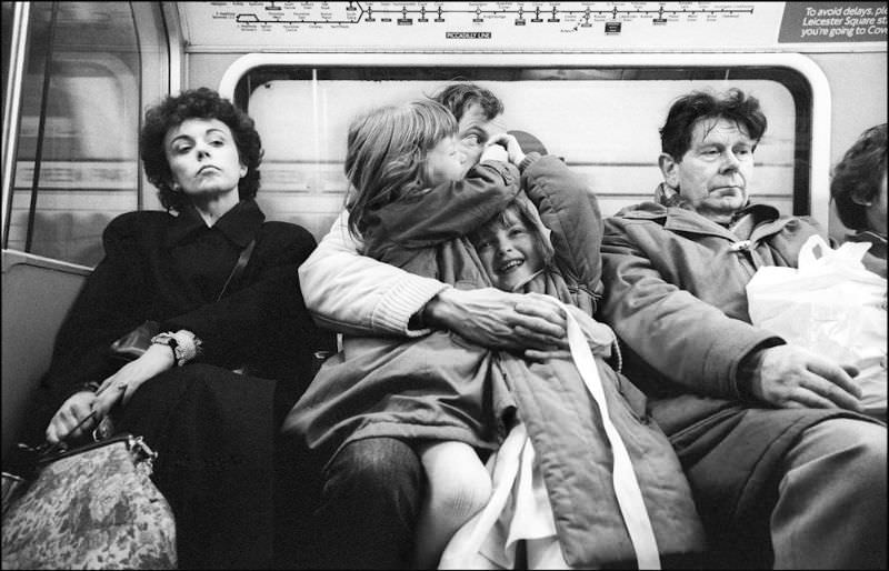 Candid Photos of Commuters of London Underground from the late 1980s