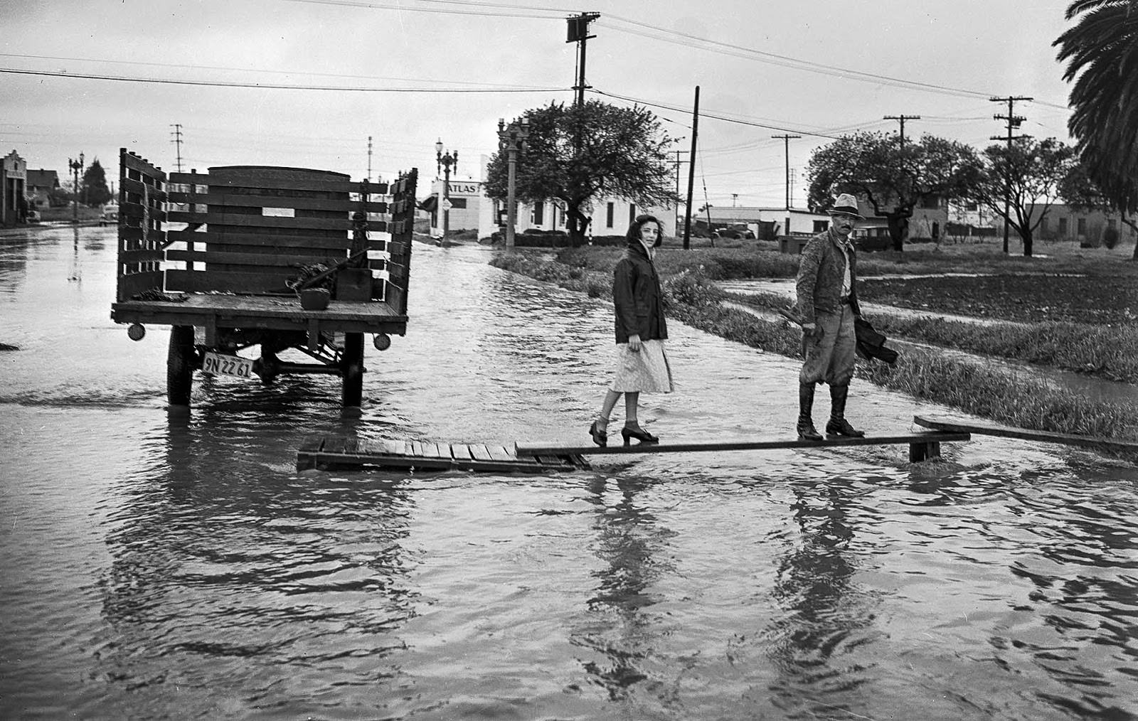 Flooding in Culver City, 1938