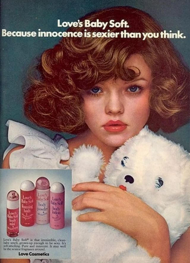 "Because innocence is sexier than you think": Vintage Ads of Love's Baby Soft Perfumes from the 1970s and 1980s