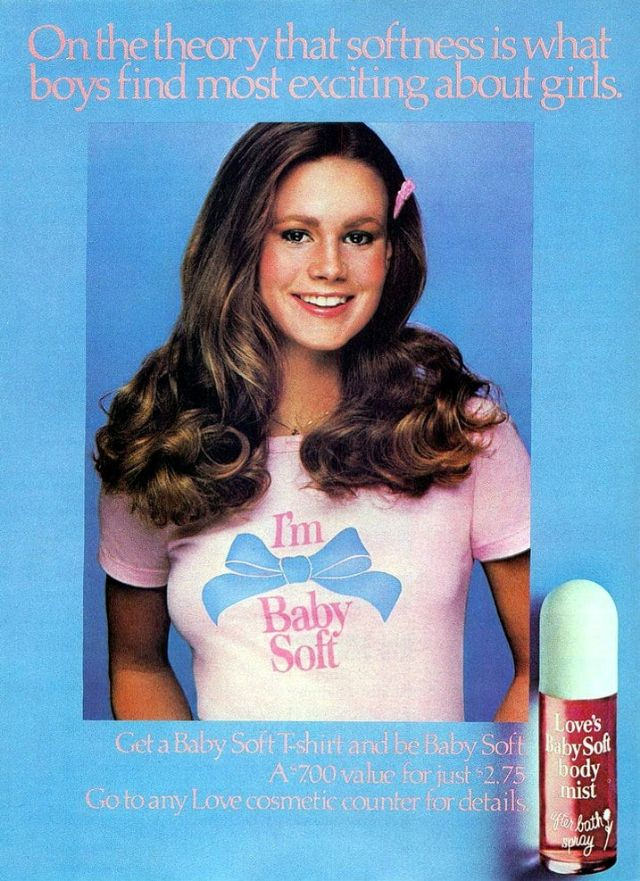 "Because innocence is sexier than you think": Vintage Ads of Love's Baby Soft Perfumes from the 1970s and 1980s