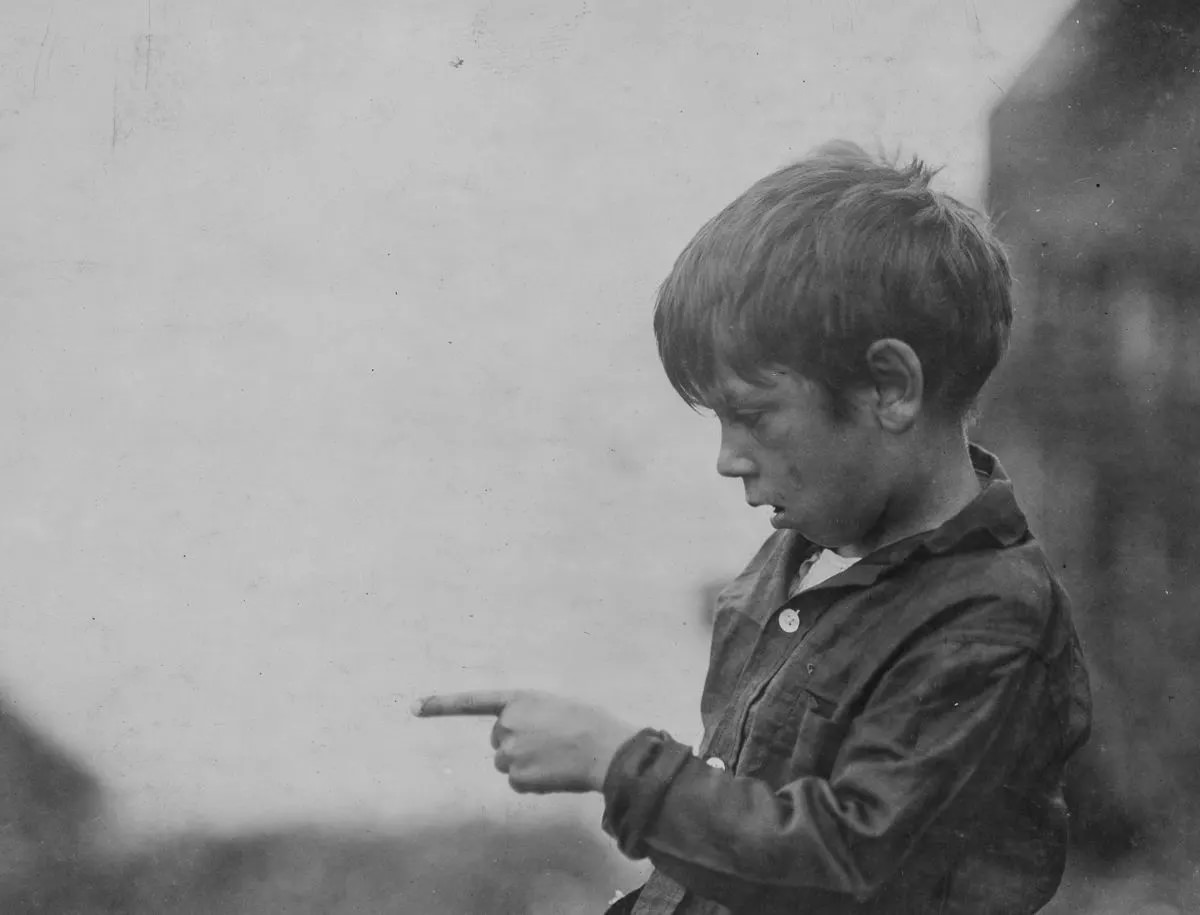 I cut my finger nearly off, cutting sardines the other day.’ Seven year old Byron.”