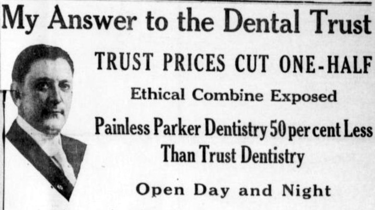 Painless Parker: The Early 20th Century Street Dentist who used Loud Music to Draw out Patients Pained Screams
