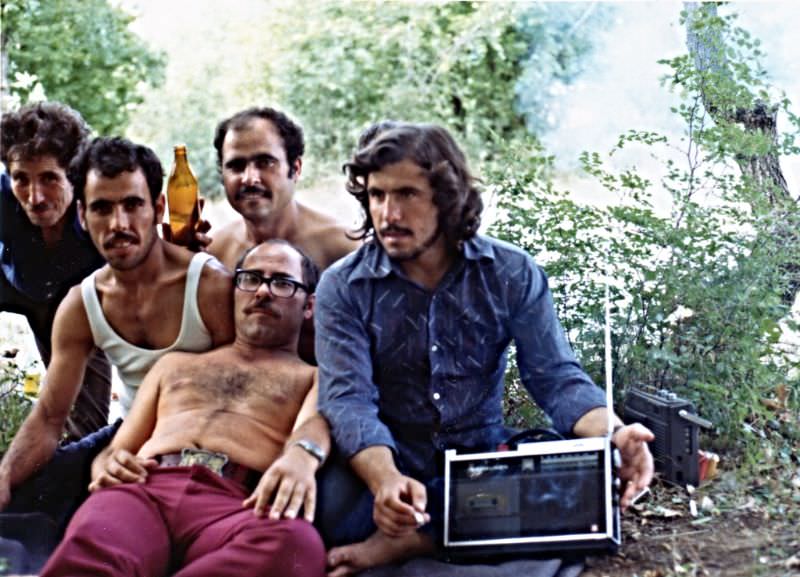 Ali with brothers Fehim, Raif, Apti and uncle Emin, Polyanovo, Bulgaria, 1976