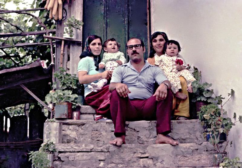 Ali with sisters-in-law and nieces, Polyanovo, Bulgaria, 1976