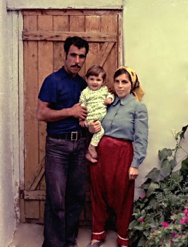Brother Fehim with his wife and daughter, Polyanovo, Bulgaria, 1976