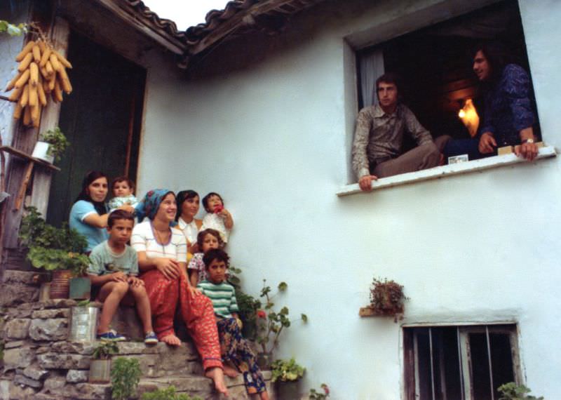 Mothers, children and friends, Polyanovo, Bulgaria, 1976