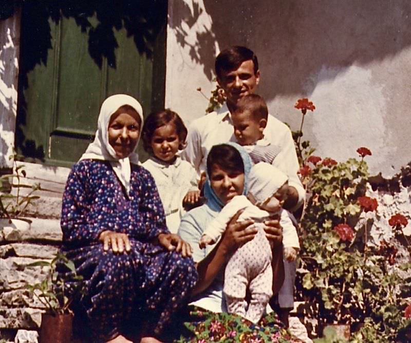 Mom with Mümine's family, Polyanovo, Bulgaria, 1971