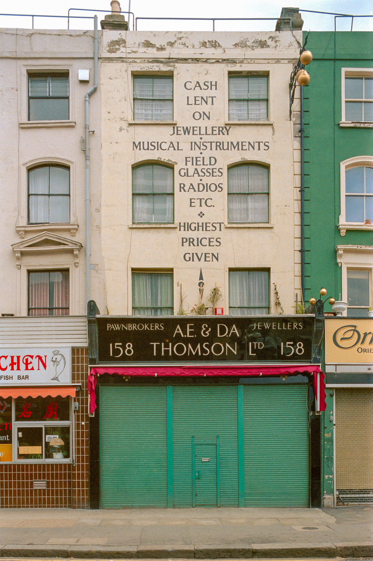 A E & D A Thomson, Pawnbrokers, 158, Portobello Road