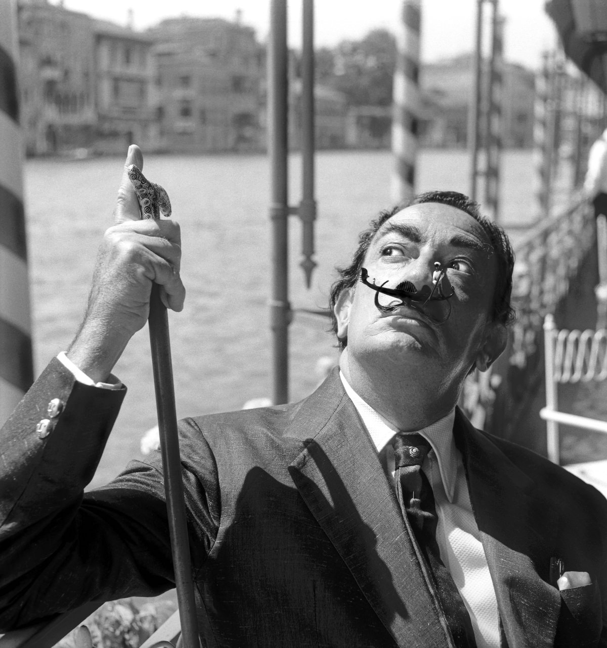 Humorous Portraits of Salvador Dalí with his Iconic Mustaches