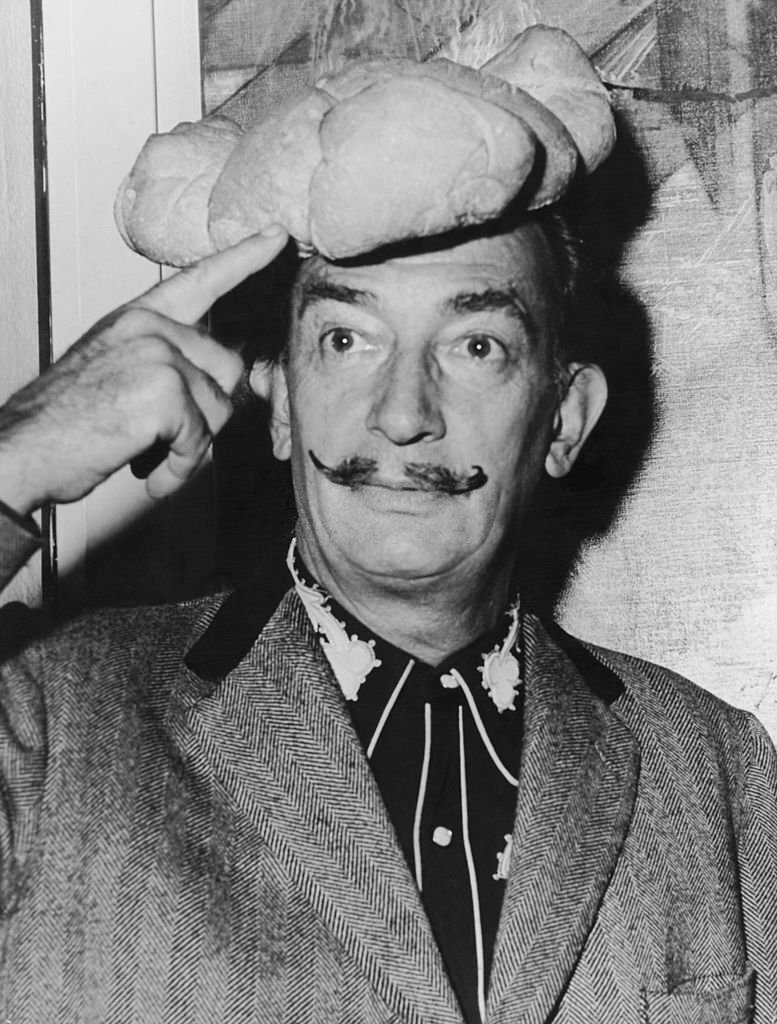 Humorous Portraits of Salvador Dalí with his Iconic Mustaches