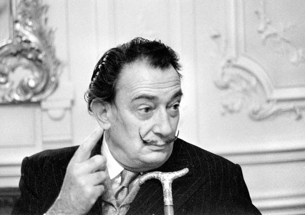 Humorous Portraits of Salvador Dalí with his Iconic Mustaches